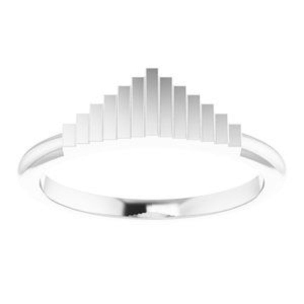 Sterling Silver Geometric Stackable Ring - image 3